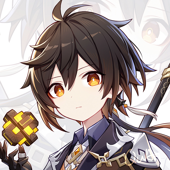 This is a pixiv picture whose title is 钟离.