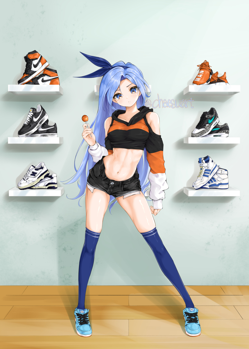 This is a pixiv picture whose title is Sneakerhead tsundere.