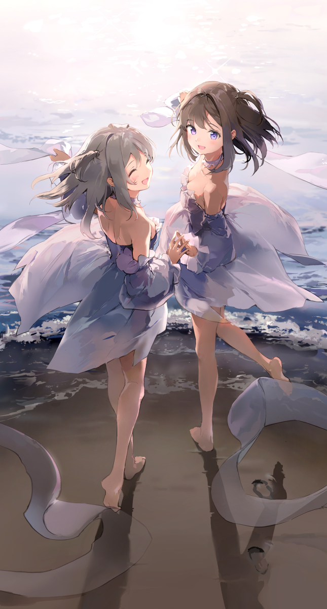 This is a pixiv picture whose title is 海で会おう.