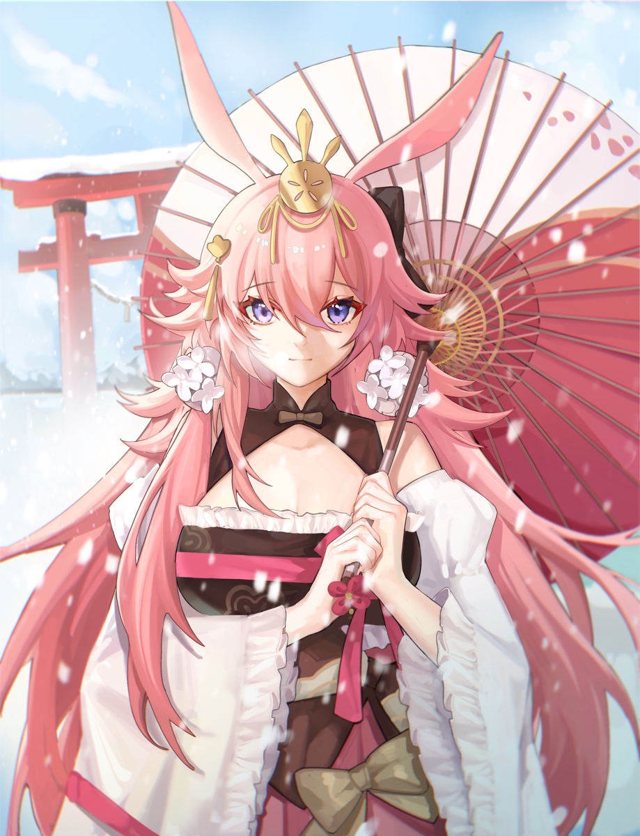 This is a pixiv picture whose title is 雪中.