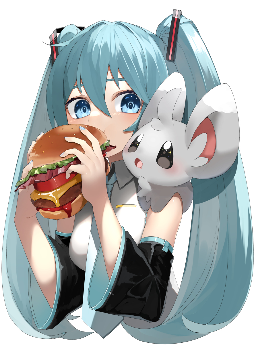 This is a pixiv picture whose title is 🍔🐭.