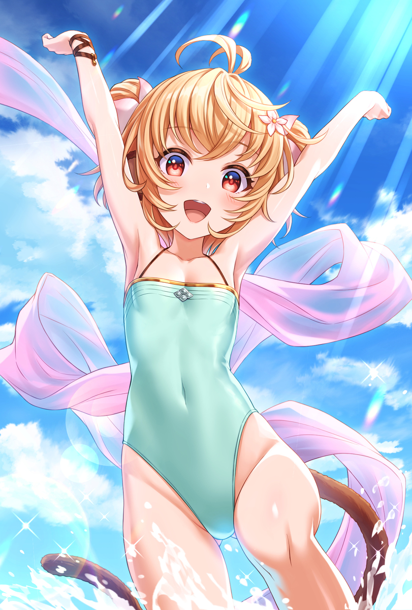 This is a pixiv picture whose title is 水着アンチラちゃん.