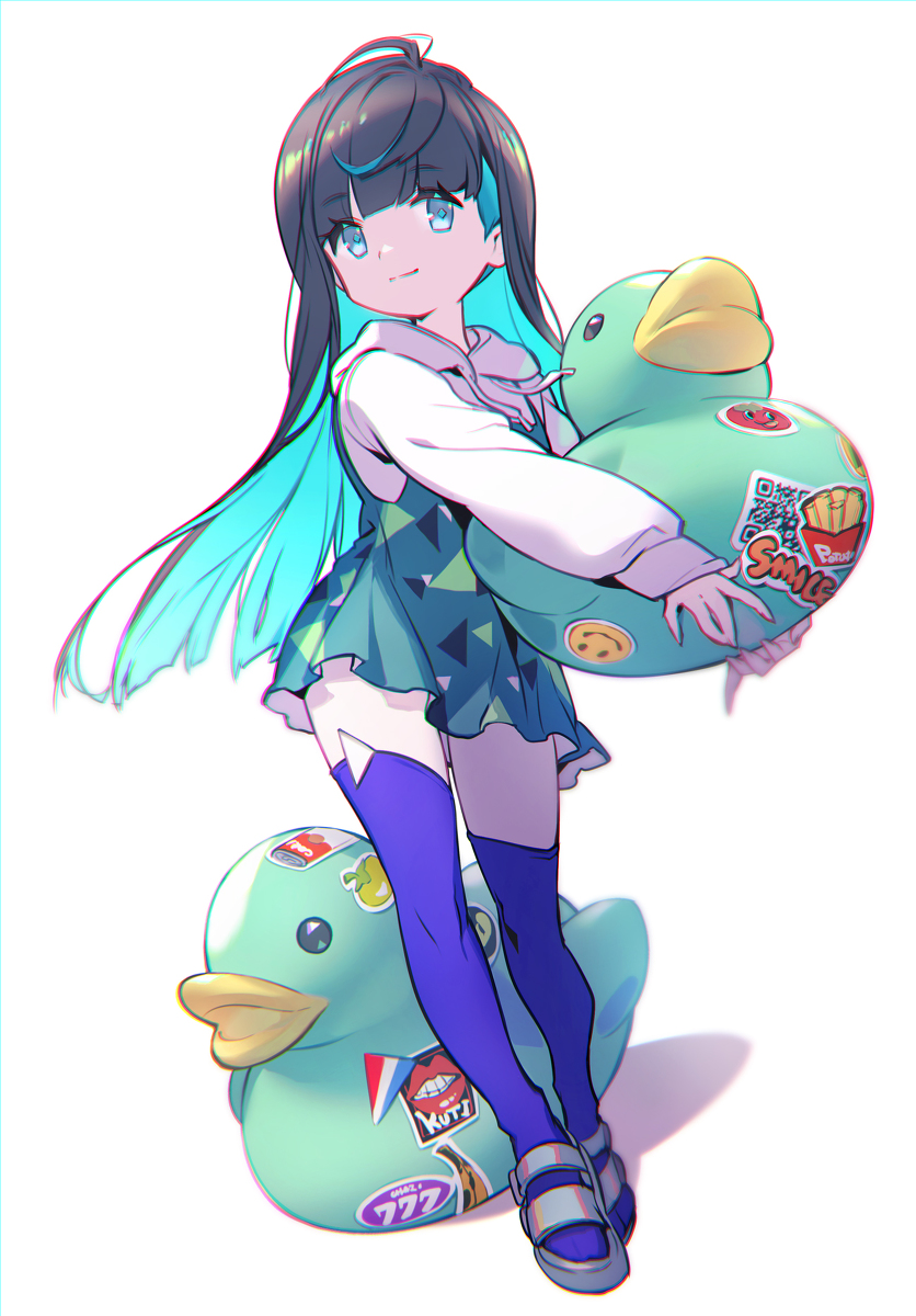 This is a pixiv picture whose title is ソーダ色のアヒル.