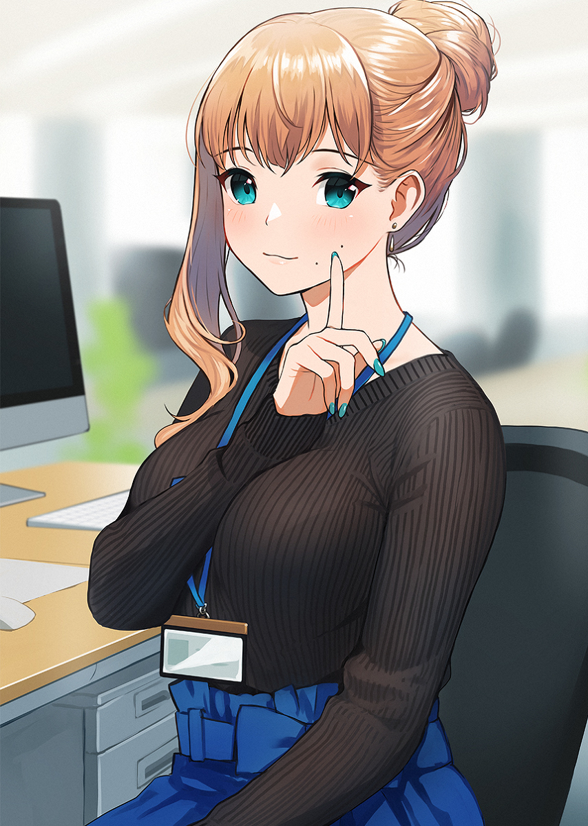 This is a pixiv picture whose title is 気になりますか？.