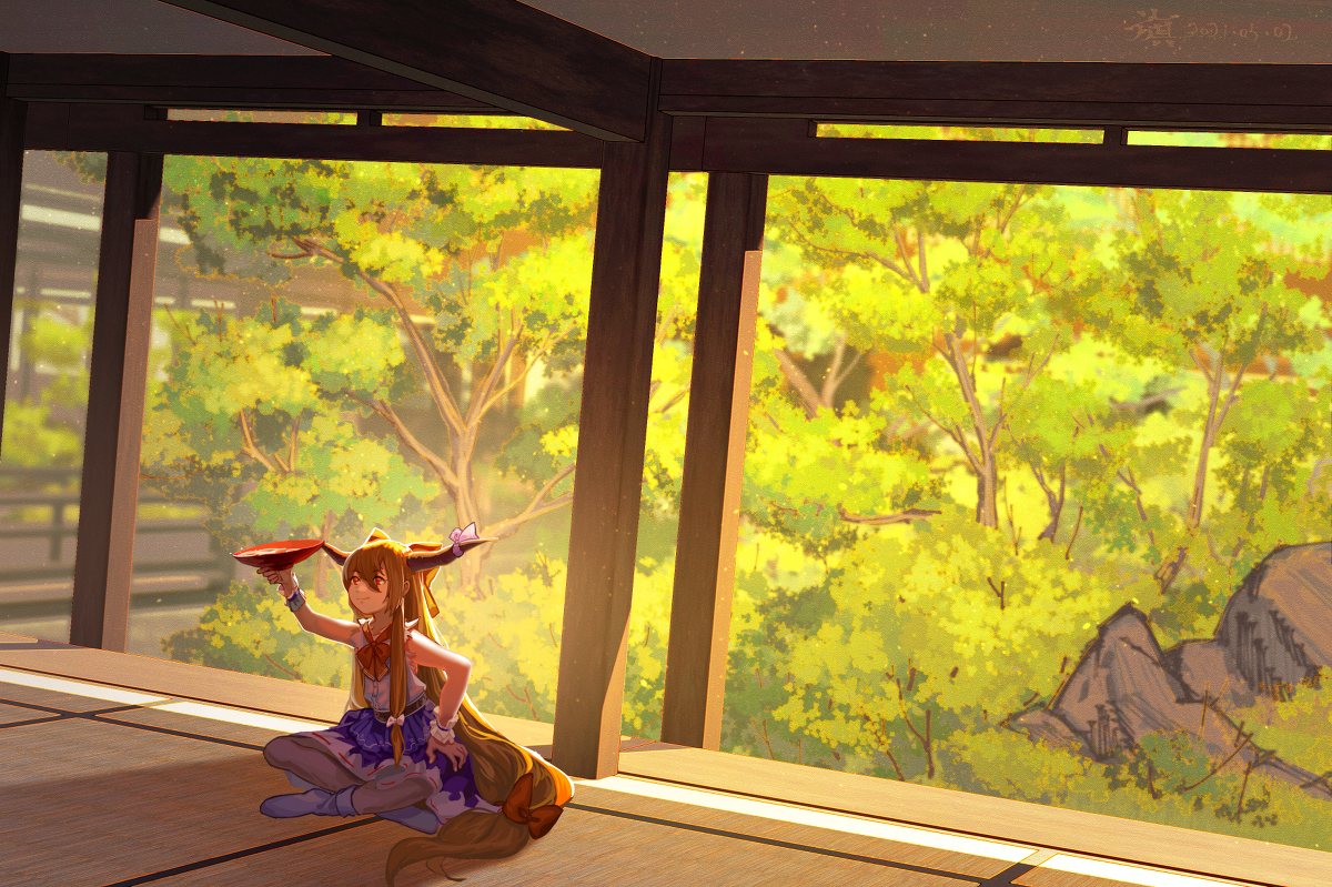 This is a pixiv picture whose title is 萃香.
