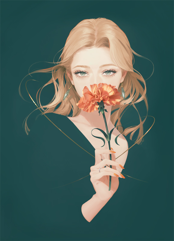 This is a pixiv picture whose title is Orange carnation.