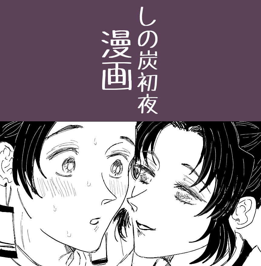 This is a pixiv picture whose title is しの炭初夜漫画.