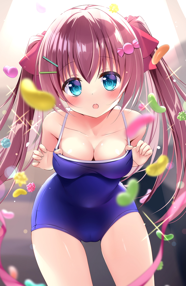 This is a pixiv picture whose title is たくさんお菓子をキャッチしたい！.