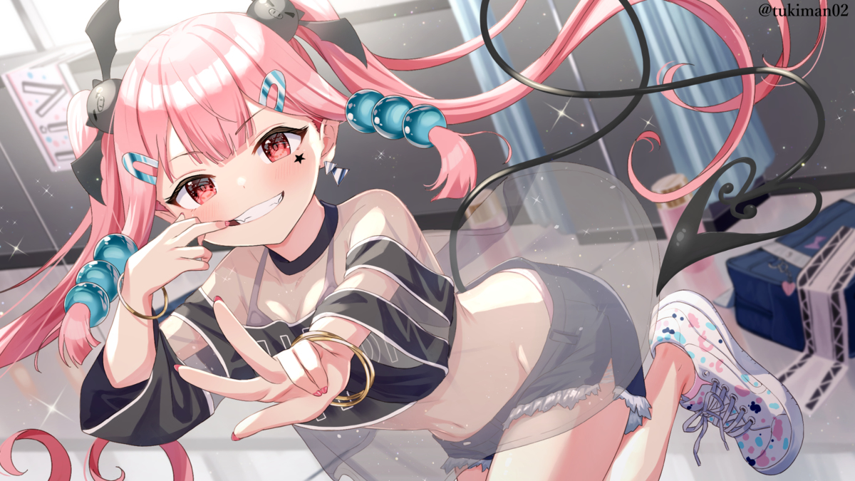 This is a pixiv picture whose title is 【全力スマイル】.