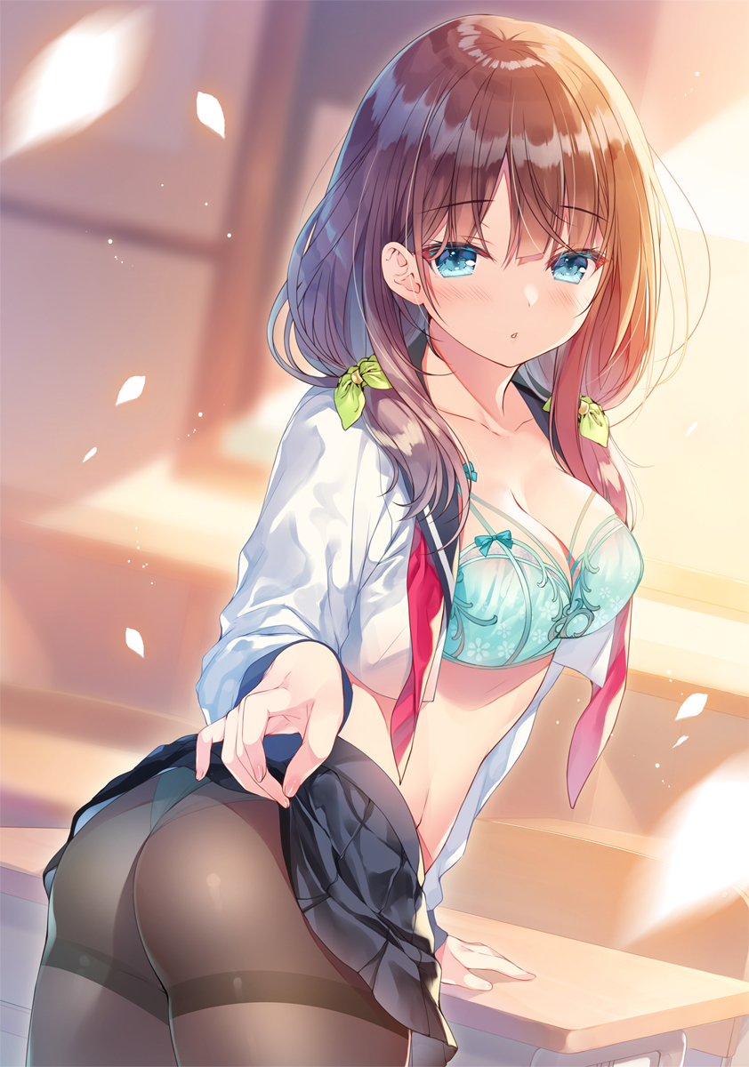 This is a pixiv picture whose title is 内緒の放課後.