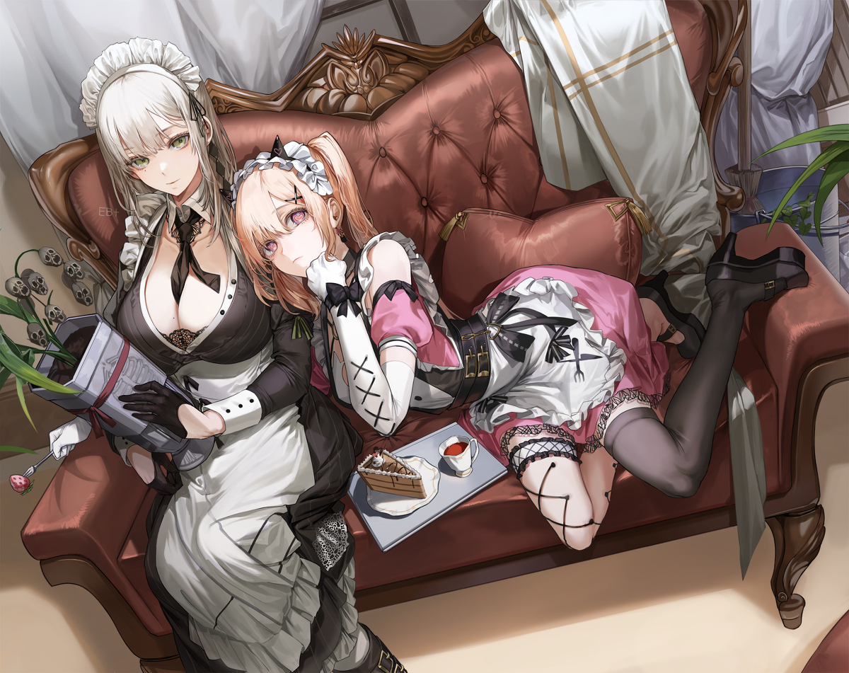 This is a pixiv picture whose title is メイドたち.