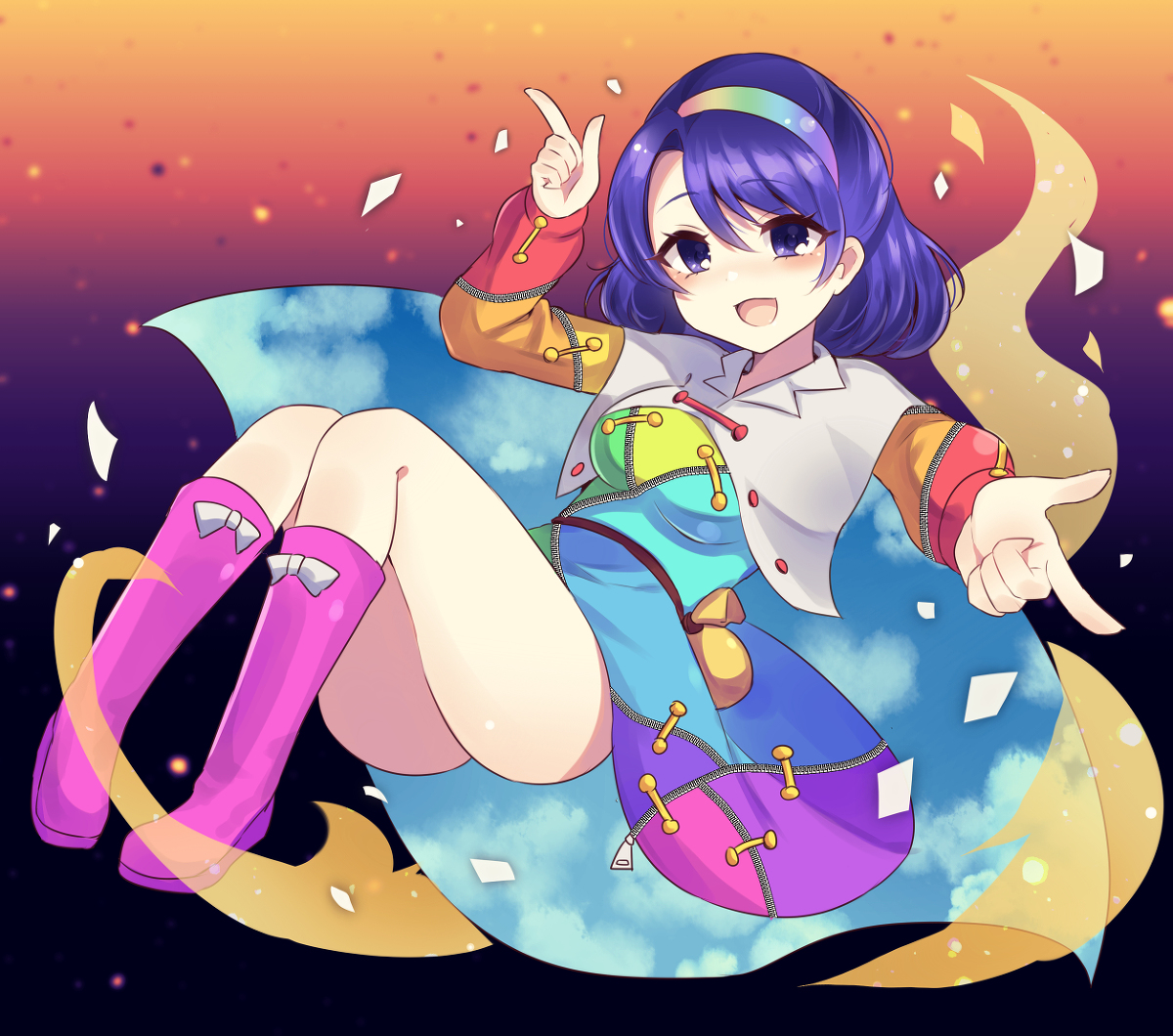 This is a pixiv picture whose title is 🌈🌕.