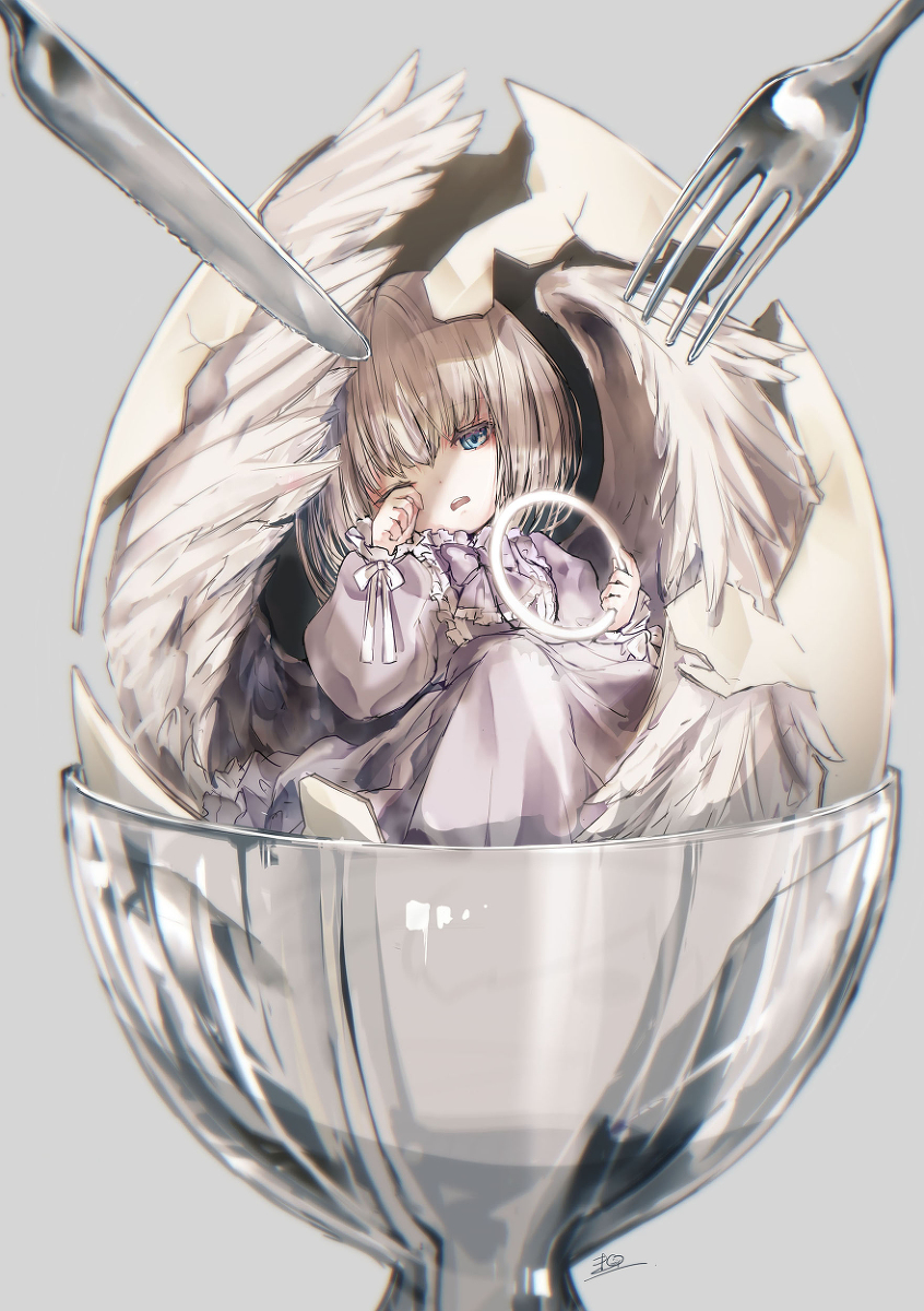 This is a pixiv picture whose title is Angel Egg.
