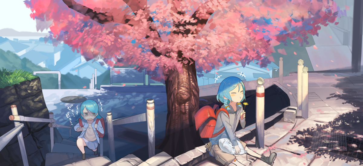 This is a pixiv picture whose title is 春と冬のさよひな.
