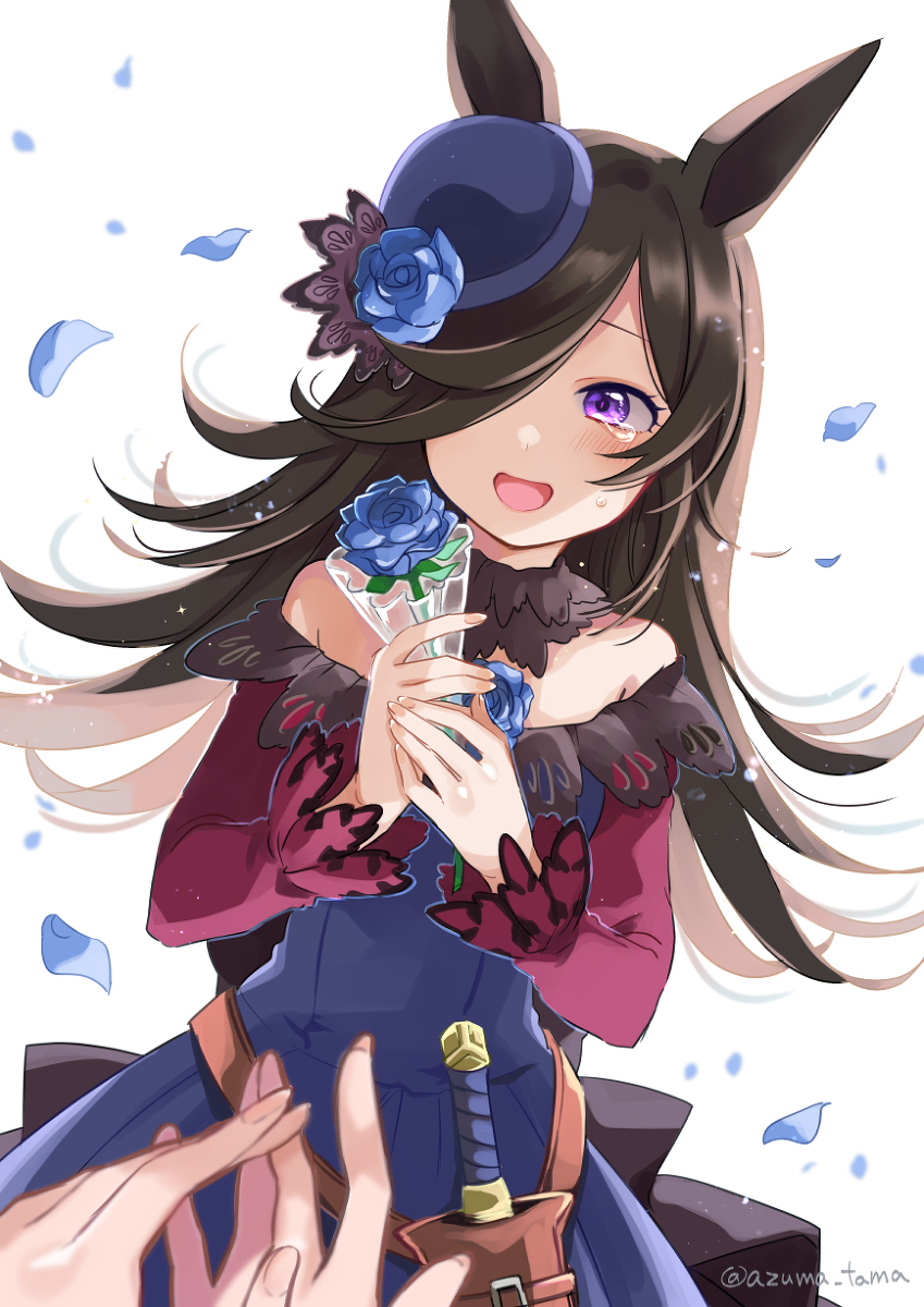 This is a pixiv picture whose title is 【ウマ娘】私の青い薔薇.
