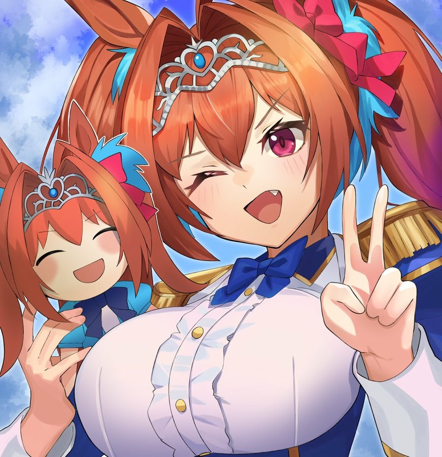 This is a pixiv picture whose title is ダイワスカーレットの笑った時に見える八重歯最高だよね.