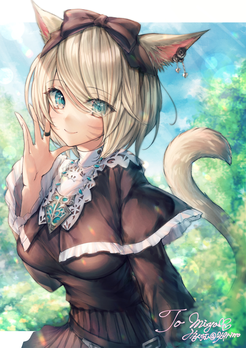 This is a pixiv picture whose title is フレンドのミコッテさん🌿✨.
