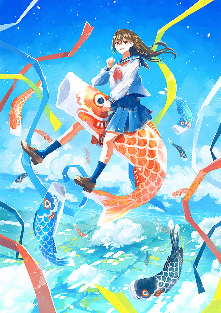 This is a pixiv picture whose title is こいのぼり.