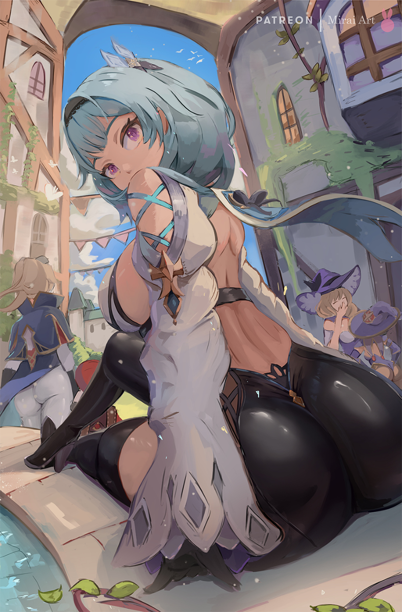 This is a pixiv picture whose title is 【Genshin Impact】ユーラ | Eula.