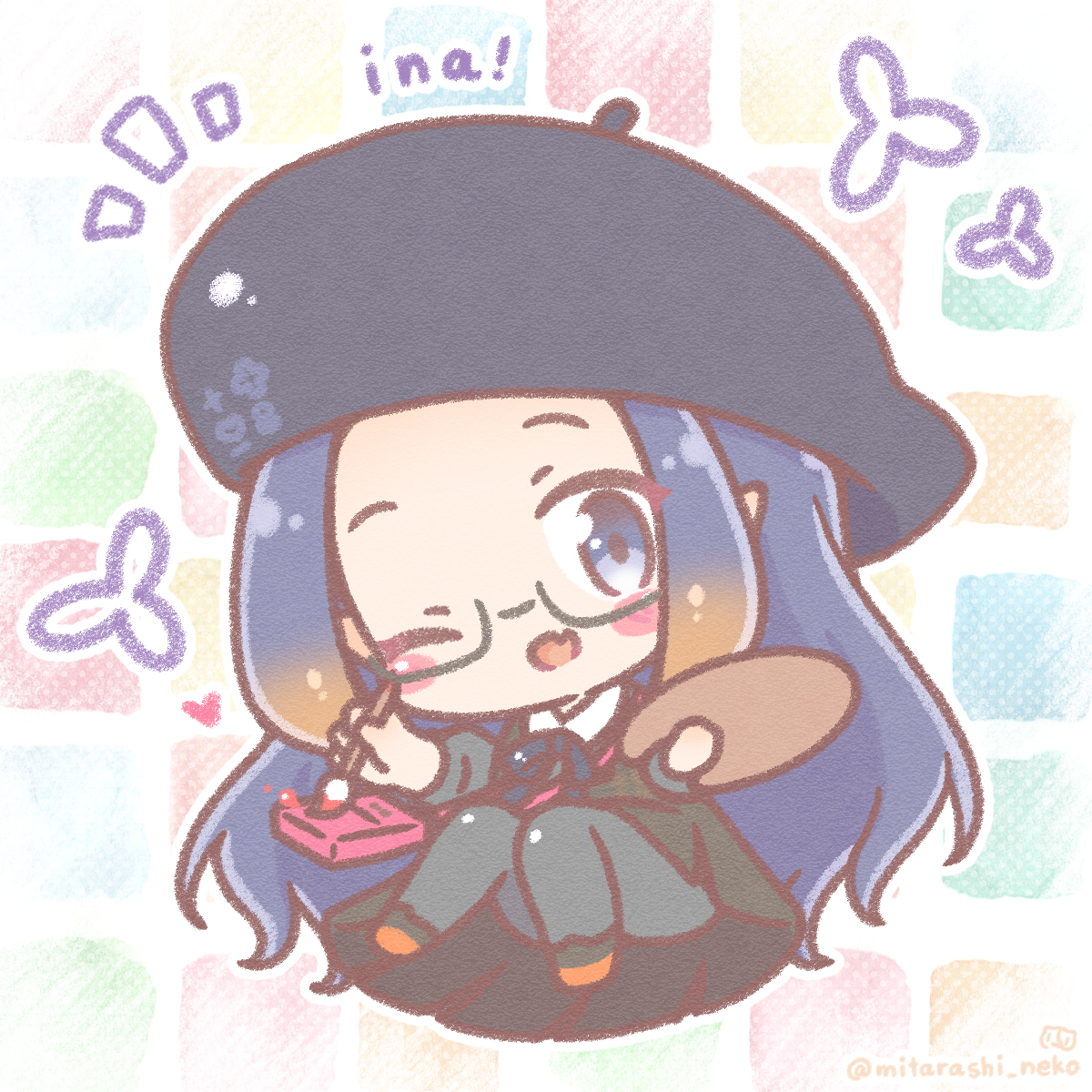 This is a pixiv picture whose title is 新衣装inaちゃん！.