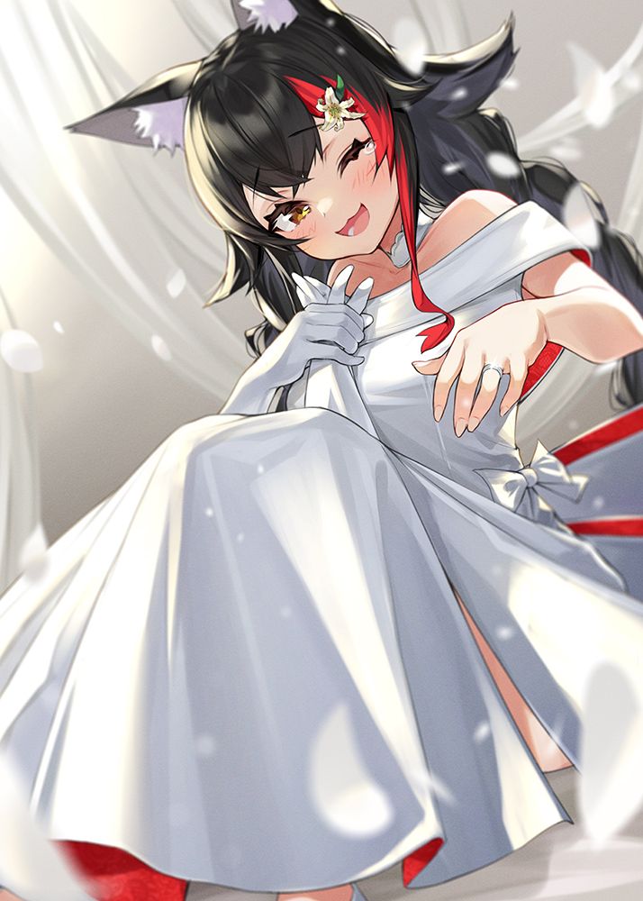 This is a pixiv picture whose title is ウェディングドレス🌲.