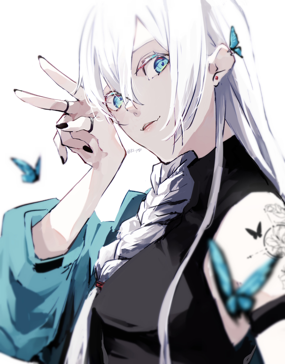 This is a pixiv picture whose title is 可愛い花には？がある.