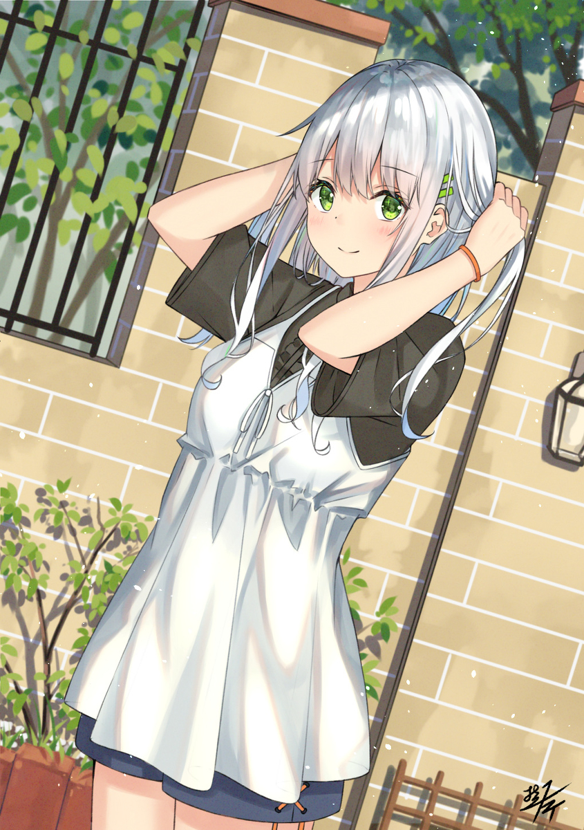 This is a pixiv picture whose title is 白髪ちゃん.
