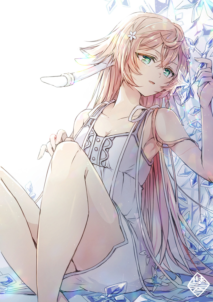 This is a pixiv picture whose title is ガラスの花と煙緋さん.
