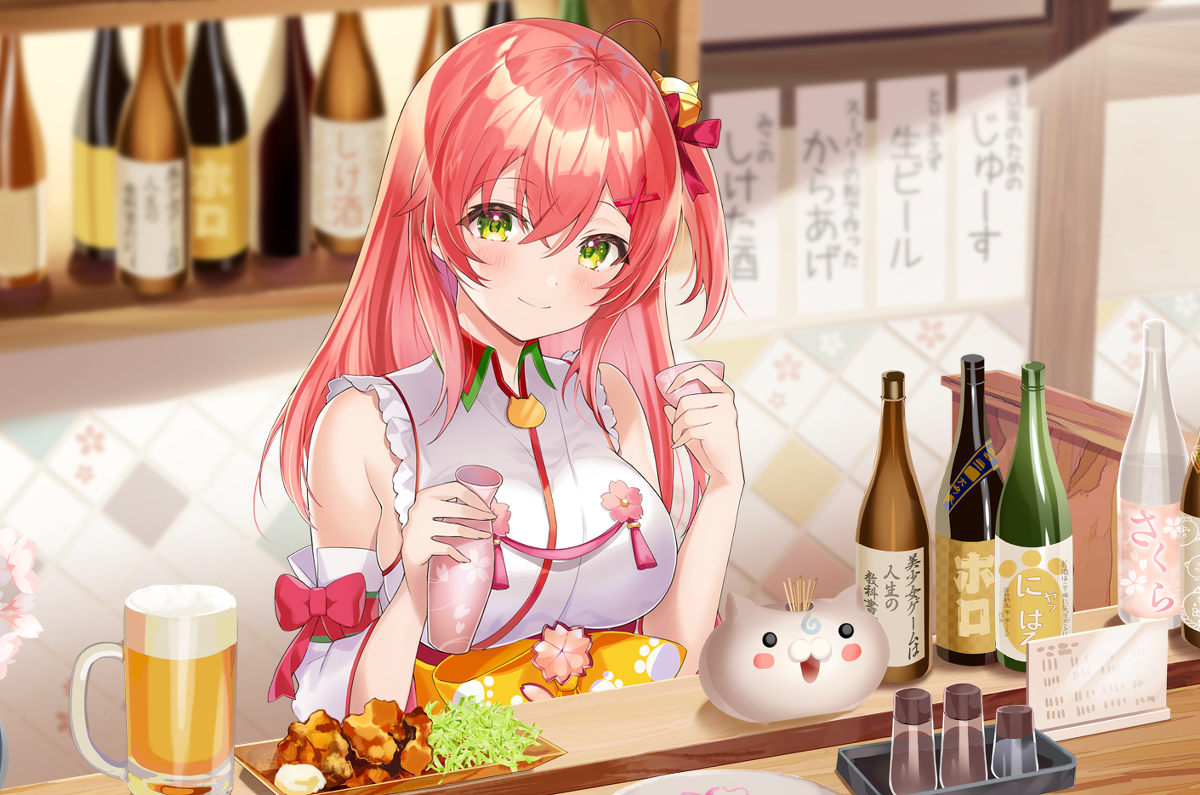 This is a pixiv picture whose title is 居酒屋さくら.