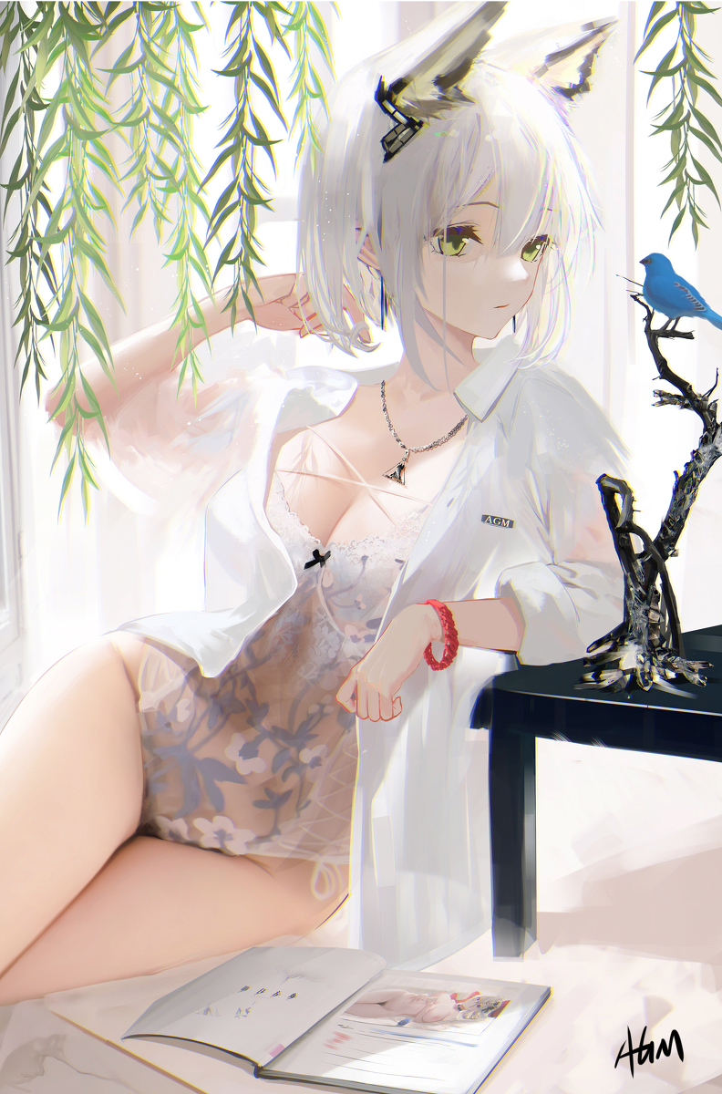 This is a pixiv picture whose title is 摸鱼6--两个老婆.