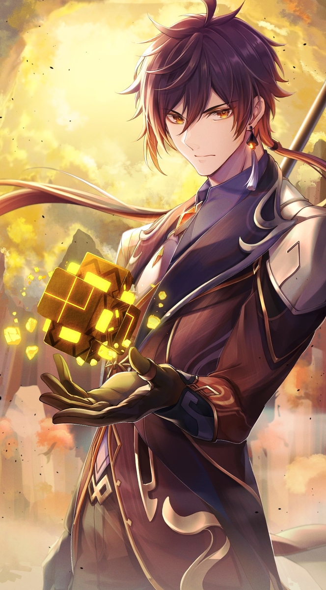 This is a pixiv picture whose title is 鍾離先生(原神).