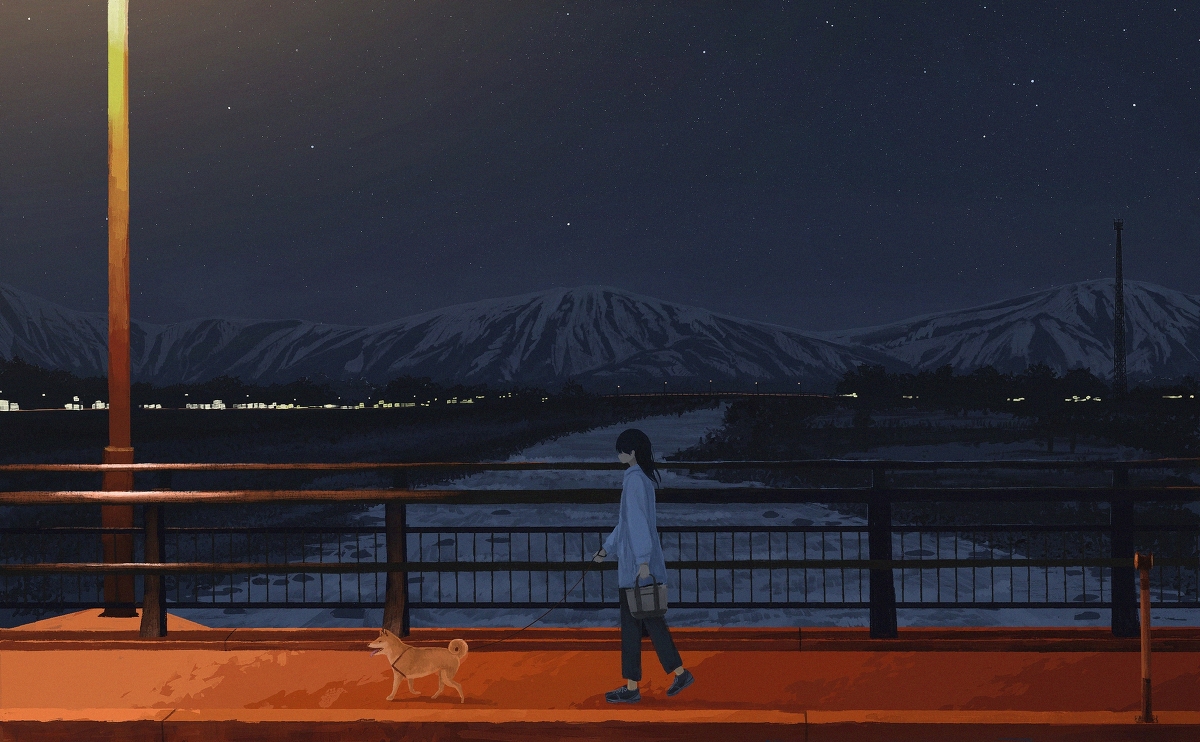 This is a pixiv picture whose title is 灯り.