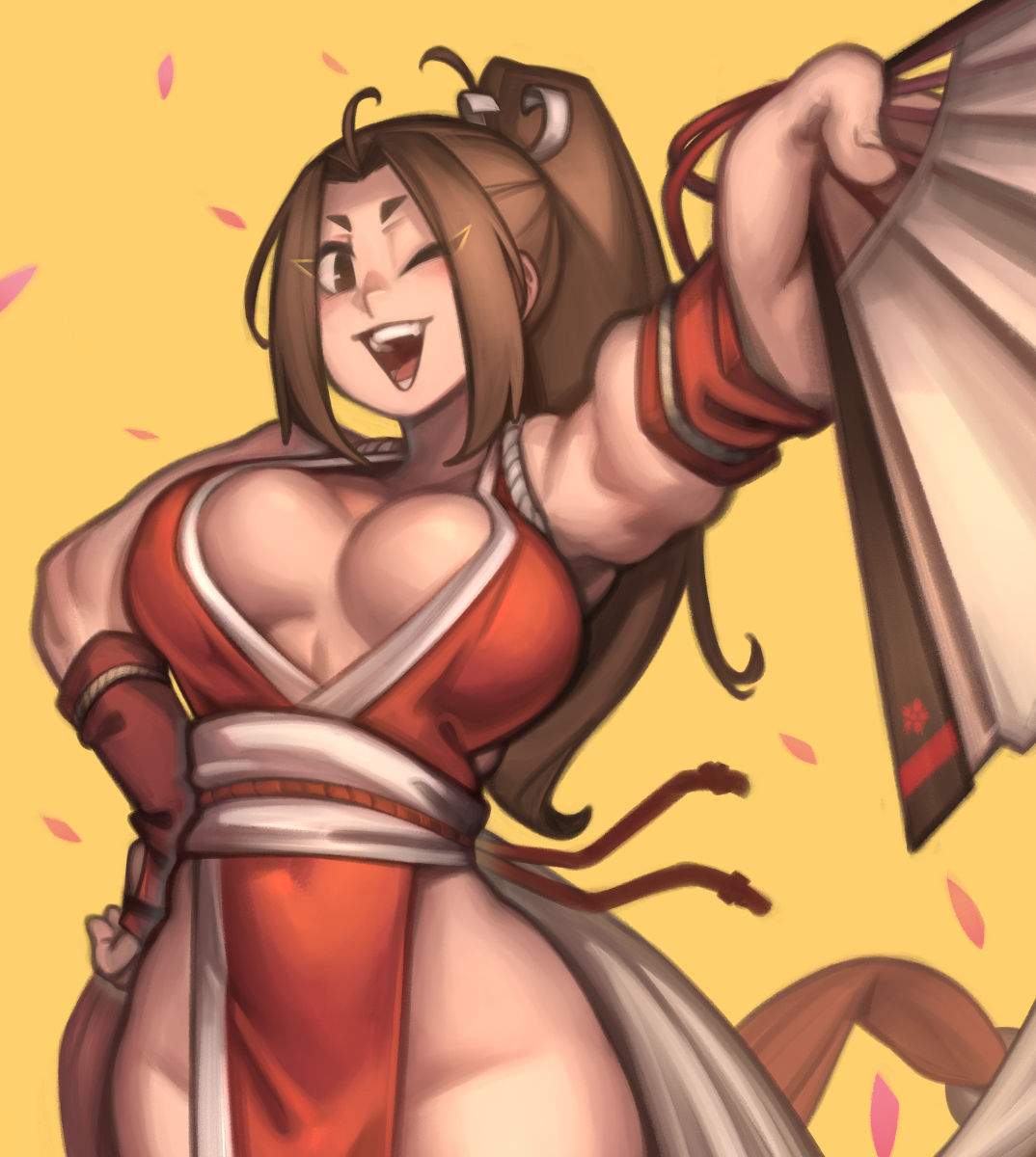 This is a pixiv picture whose title is Mai Shiranui.