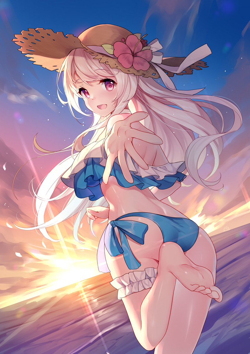 This is a pixiv picture whose title is 夕暮れ.