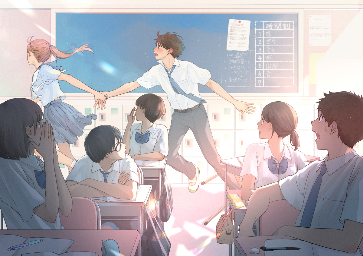 This is a pixiv picture whose title is 「行こう！」.