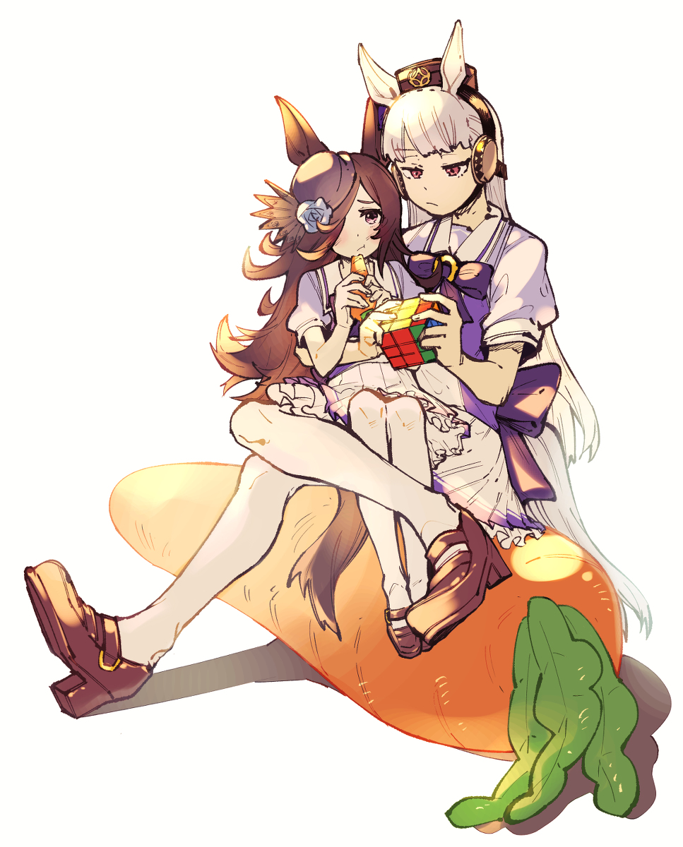 This is a pixiv picture whose title is ライスシャワーとゴールドシップ.