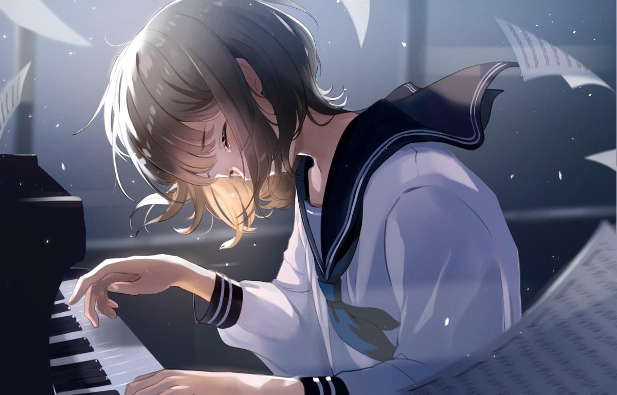 This is a pixiv picture whose title is 天才じゃないから.