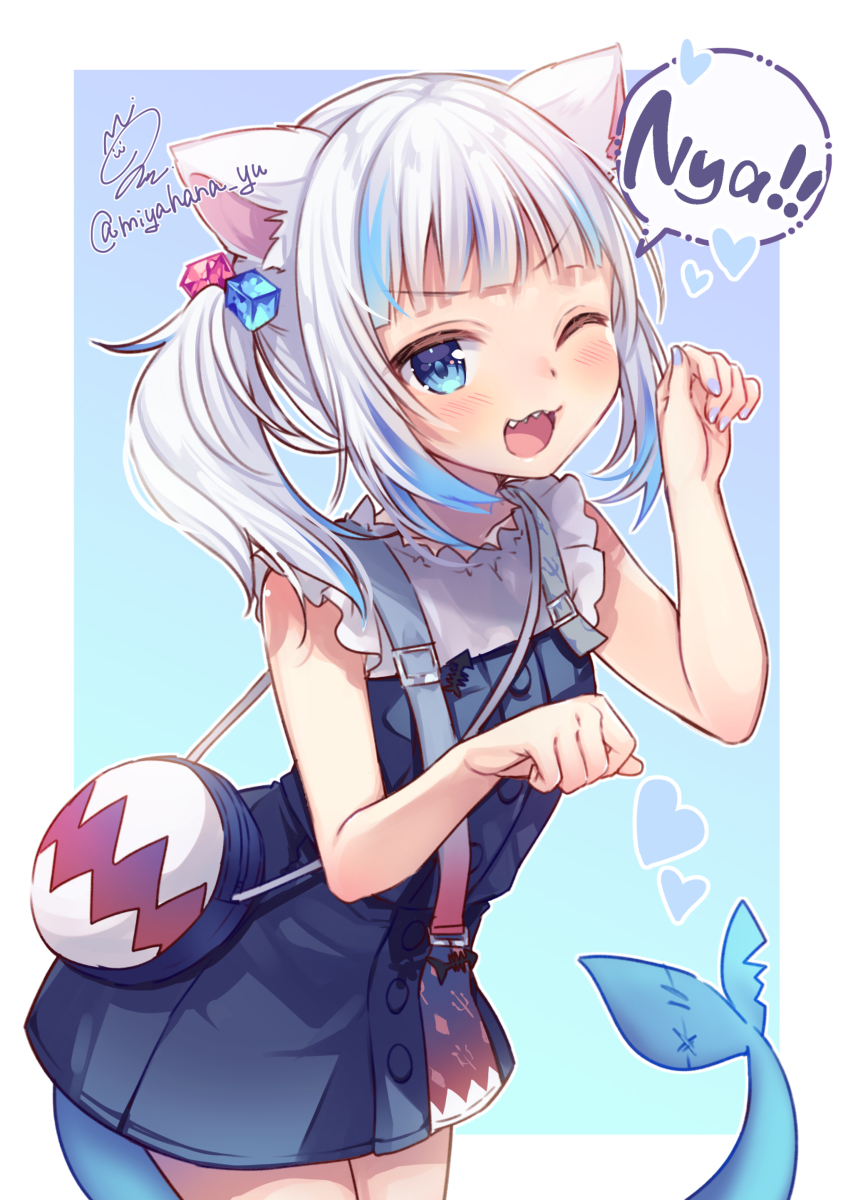 This is a pixiv picture whose title is サメですにゃー.