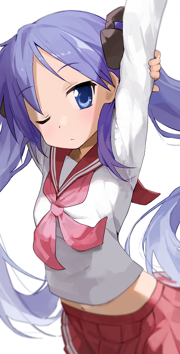 This is a pixiv picture whose title is 柊かがみ.