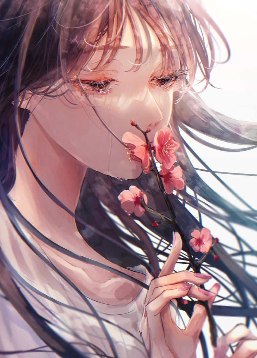 This is a pixiv picture whose title is あんずの花.