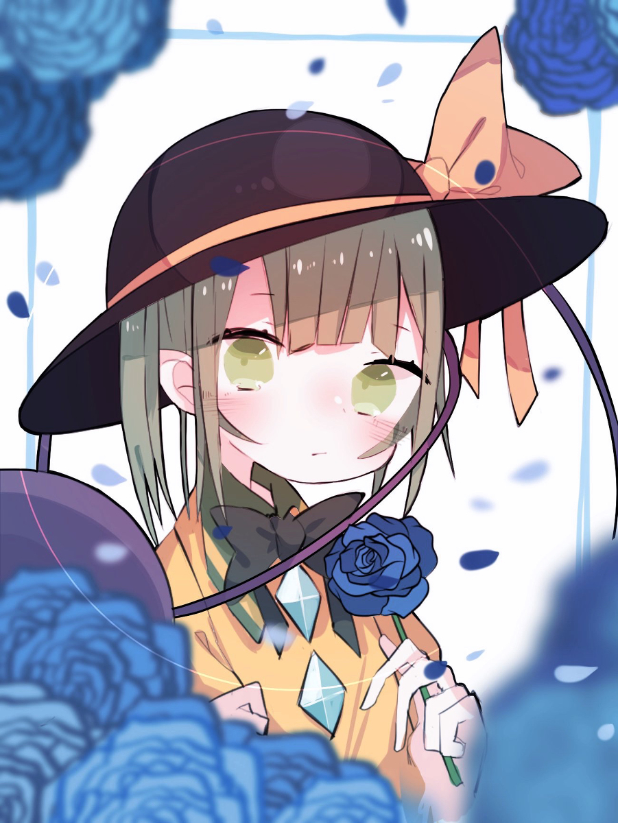 This is a pixiv picture whose title is 青薔薇の庭園.
