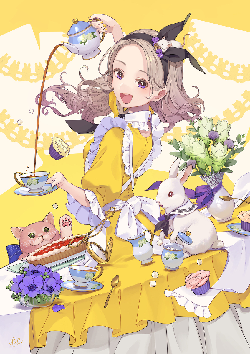 This is a pixiv picture whose title is お茶会の国のアリス.