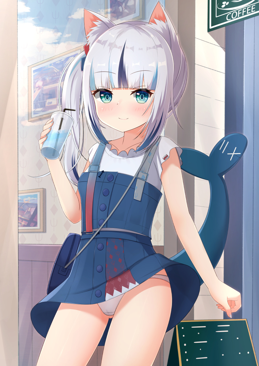 This is a pixiv picture whose title is (パンチラ差分)にゃーシャー.