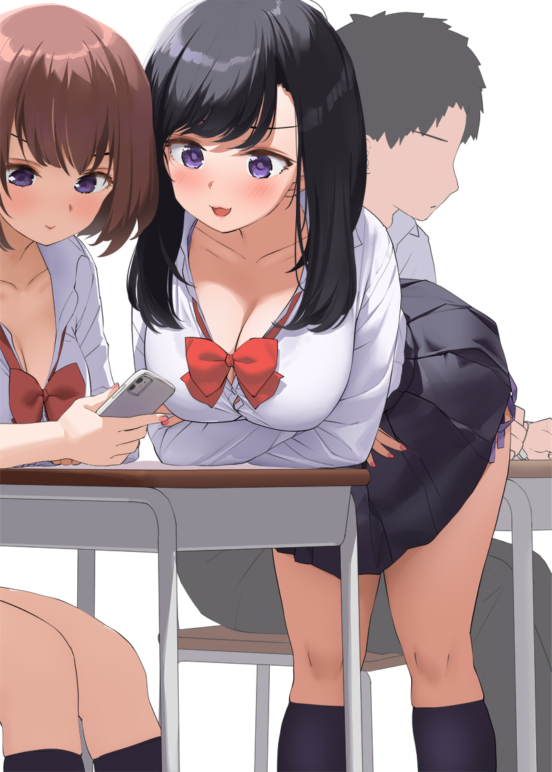 This is a pixiv picture whose title is 勉強に集中できない（2枚）.