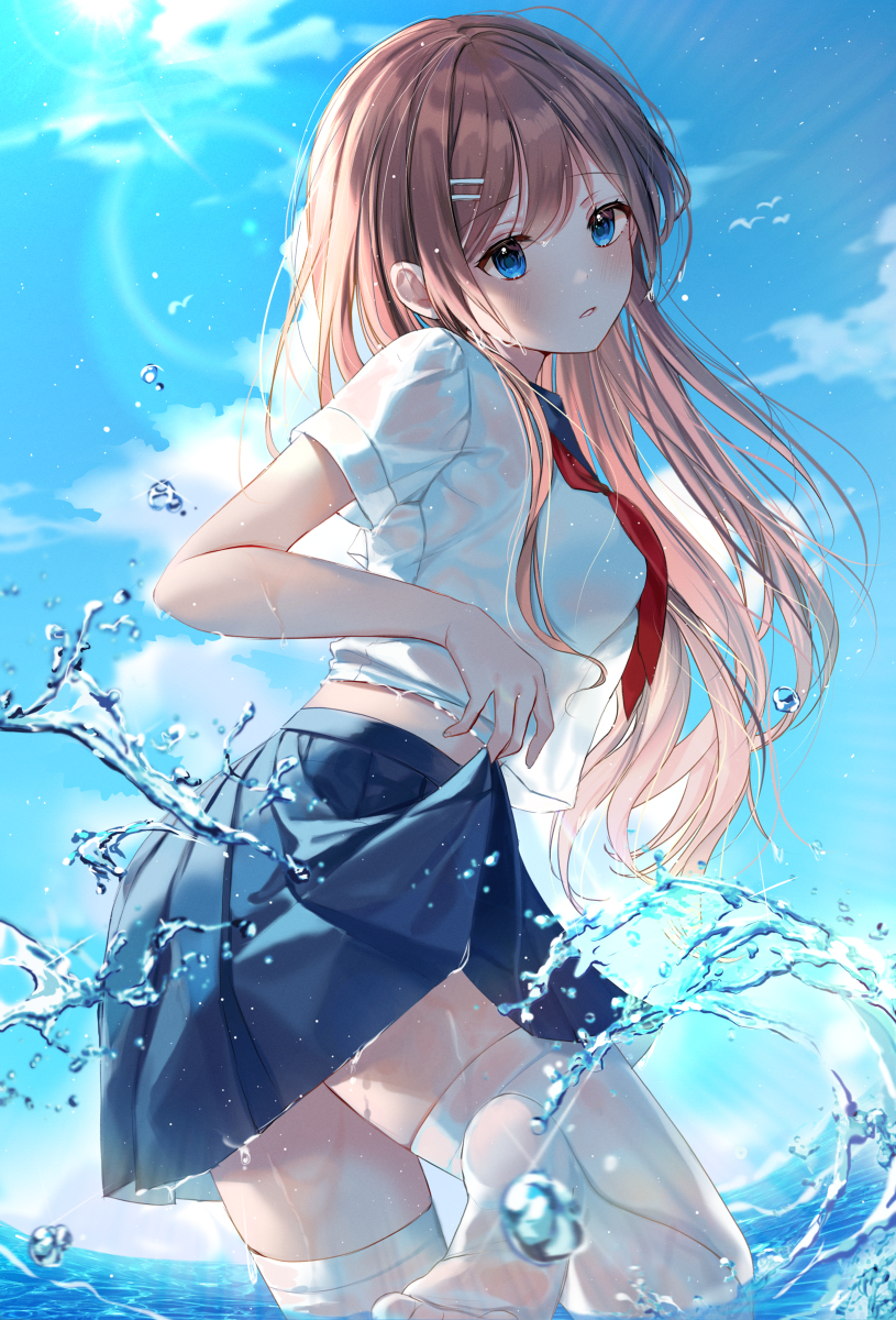 This is a pixiv picture whose title is 夏の君.