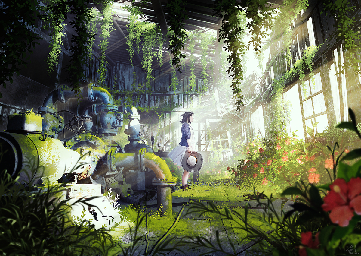 This is a pixiv picture whose title is 跡形.