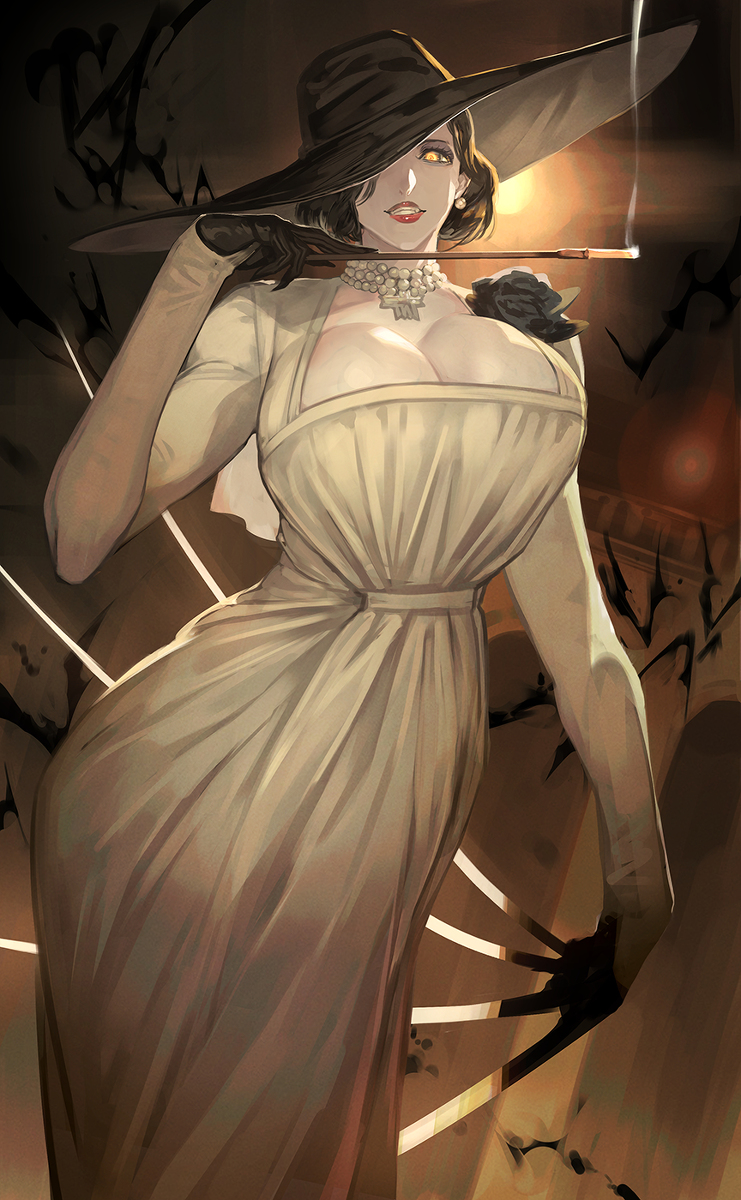 This is a pixiv picture whose title is Lady Dimitrescu.
