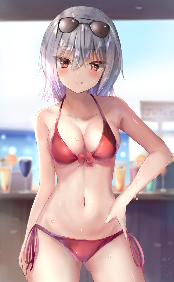 This is a pixiv picture whose title is 海の家で知らないお姉さんにナンパされた.