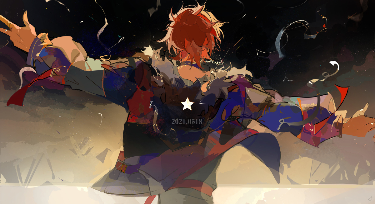 This is a pixiv picture whose title is ☆.