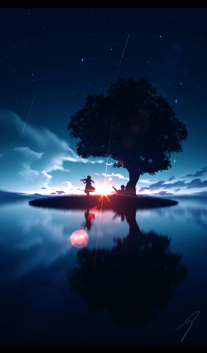 This is a pixiv picture whose title is Breaking dawn.